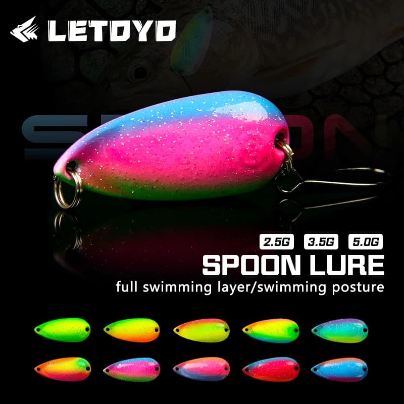 LETOYO 2.5g-5g Cicada Spoon Lure Freshwater Spinner Bait Wobblers Lure Hard Bait Artificial Trout Pesca Fishing Lure Area Trout
