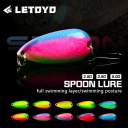 LETOYO 2.5g-5g Cicada Spoon Lure Freshwater Spinner Bait Wobblers Lure Hard Bait Artificial Trout Pesca Fishing Lure Area Trout