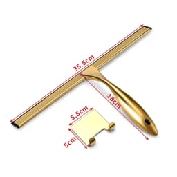 Shower Squeegee 10-14'' INCH Stainless Steel Squeegee with Hook Bathroom Shower Doors Mirrors Tiles Car Windows Kitchen Cleaner