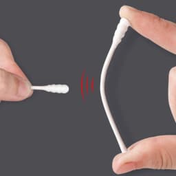 100Pcs/Box 2-in-1 Ear Digging Spoon Double Ended Cotton Stick Spiral Ear Cleaner Disposable Cleaning Black And White Cotton Swab