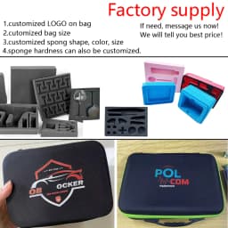 DIY Foam Hard Carry Case Storage Box Travel Zipper Bag Personalization Shockproof Camera Bag For Outdoor Tool Accessories