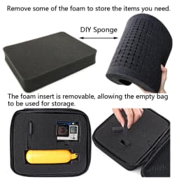 DIY Foam Hard Carry Case Storage Box Travel Zipper Bag Personalization Shockproof Camera Bag For Outdoor Tool Accessories