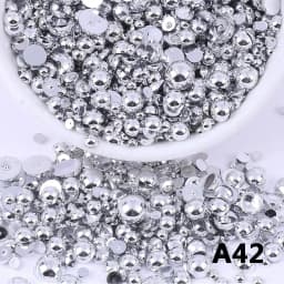 Random Mix 3-8mm AB Color Half Round ABS Beads Imitation Pearl Flatback Beads For DIY Nail Decor Jewelry Making