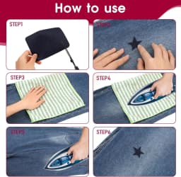4Pcs Iron on Patches for Clothing Repair Multi-Colored Fabric Patches for Jeans and Clothings Repair and Quality Ironon Patches