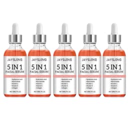 5 In 1 Hyaluronic Acid Face Serum Moisturizing Vitamin C collagen Lightning Facial Serum Shrink Pores Skin Care