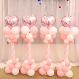 1/2set Adjustable Balloon Stand Metal Balloon Column Stand With Bases Balloon Tower Pillar for Graduation Birthday Wedding Party