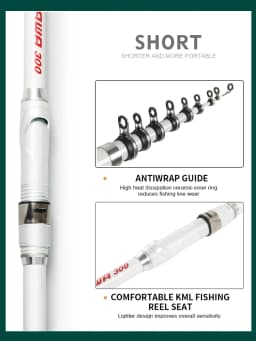 BAKAWA Upgrade 3.0m 2.7m 2.4 2.1m 1.8-1.5M Ultra-light Portable Telescopic Feeder Carbon Fiber Fishing Rod Spinning White New