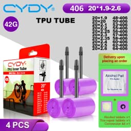 42g CYDY TPU Bike Inner Tube Camera 20' 406 20x1.9 2.0 2.1 2.2 2.25 2.3 2.35 2.4 2.5 2.6 Valve 45mm Pneu BMX Bicycle Tire Tyre