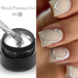 BORN PRETTY Metallic Painting Gel Nail Polish Chromes Gold Silver Metal Effect Super Bright Draw Line French Nail Gel 5ml