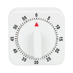 HILIFE Practical 60 Minutes Kitchen Timer Cooking Tools White Square Mechanical Timer Countdown Alarm Reminder