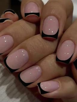 24pcs Short Square Black France Full Cover Fake Nail Set 1pc Nail File & 1Nail Glue Sticker Kit Nails For Girl Mother Women Gift
