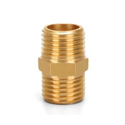 Brass Pipe Hex Nipple Fitting Quick Coupler Adapter 1/8 1/4 3/8 1/2 3/4 1 Male to Male Thread Water Oil Gas Connector