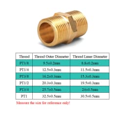 Brass Pipe Hex Nipple Fitting Quick Coupler Adapter 1/8 1/4 3/8 1/2 3/4 1 Male to Male Thread Water Oil Gas Connector