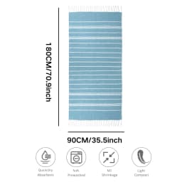 Cotton Turkish Beach Towel 90*180CM Sauna Spa Gym Sports Fitness Fringed Bath Towel Kitchen Soft Absorbent Quick Drying Towels
