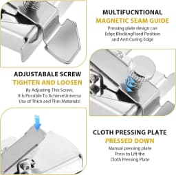 Magnetic Seam Guide for Sewing Machine Multifunctional Ruler Hemmer Seam Guide Sewing Ruler Universal Sewing Machine Attachments