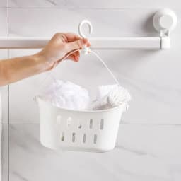 Portable Storage Basket Practical Creative Hanging Wash Bath Basket Drain Multifunction Shower Basket Kitchen