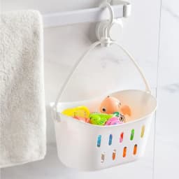 Portable Storage Basket Practical Creative Hanging Wash Bath Basket Drain Multifunction Shower Basket Kitchen