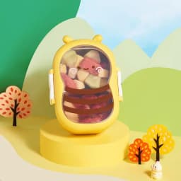 Portable Lunch Box for Student Cute Bee Bento Box Outdoor Camping Picnic Baby Food Container Stainless Steel Outing Tableware