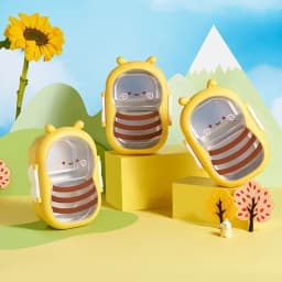 Portable Lunch Box for Student Cute Bee Bento Box Outdoor Camping Picnic Baby Food Container Stainless Steel Outing Tableware