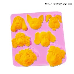 Dog Head Silicone Moulds Flexible Food Safe Form- Clay Resin Ceramics Sugar Fondant Candy Chocolate Soap Clay Molds M141