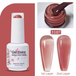 Clou Beaute Jelly Color UV Gel Manicure Summer Pink Nude Gel Nail Rainbow Nail Supplies For Professionals Semi-permanent Varnish