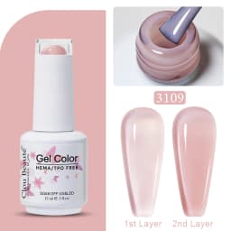 Clou Beaute Jelly Color UV Gel Manicure Summer Pink Nude Gel Nail Rainbow Nail Supplies For Professionals Semi-permanent Varnish