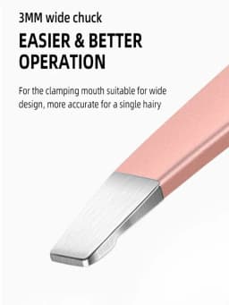 4 Sets of Pink Tweezers for Daily Cleaning of Eyebrows, Eyelashes and Whiskers