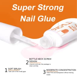 Super Strong Nail Glue For Press On False Nail Tips, Acrylic Fake Nails,Long-lasting Adhesion, Rhinestone Glue With Fast Drying