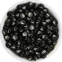7x3.5mm Black Acrylic Beads Flat Round Pick Letters Loose Alphabet Spacer Beads Supplies For Jewelry Making Bracelets Accessory