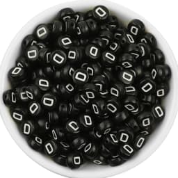 7x3.5mm Black Acrylic Beads Flat Round Pick Letters Loose Alphabet Spacer Beads Supplies For Jewelry Making Bracelets Accessory