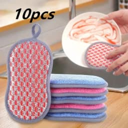 Dish Cloths Sponge Multi Purpose Cleaning Sponge For Tableware Pans And Pots Dishwashing Towels Double Sided Cleaning Brush Tool