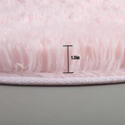 100/120/140/160 Round Rug Fluffy Soft Area Rugs for Kids Girls Room Princess Castle Plush Shag Carpet Cute Circle Bedroom Decor