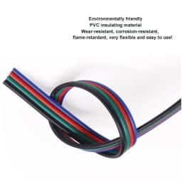 22AWG 20 AWG 2/3/4 Pin Conductor Wire with Spool, PVC 300V 80°C Household Electronics Wire (32.8FT) for LED Strip Cables