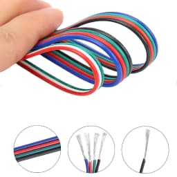 22AWG 20 AWG 2/3/4 Pin Conductor Wire with Spool, PVC 300V 80°C Household Electronics Wire (32.8FT) for LED Strip Cables