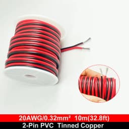 22AWG 20 AWG 2/3/4 Pin Conductor Wire with Spool, PVC 300V 80°C Household Electronics Wire (32.8FT) for LED Strip Cables