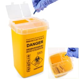 6/3/1PCS Waste Bin Collection Container 1L Plastic Tattoo Waste Box Medical Supplies Container Tattoo Needle Tip Accessories