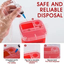6/3/1PCS Waste Bin Collection Container 1L Plastic Tattoo Waste Box Medical Supplies Container Tattoo Needle Tip Accessories