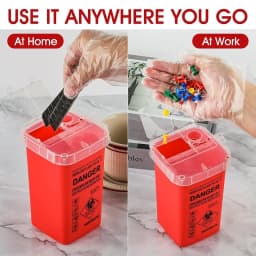 6/3/1PCS Waste Bin Collection Container 1L Plastic Tattoo Waste Box Medical Supplies Container Tattoo Needle Tip Accessories