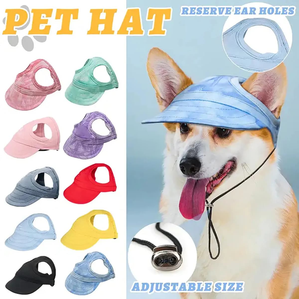 Pet Dog Caps Small Puppy Pets Summer Solid Oxford Cap Dog Baseball Visor Hat Outdoor Accessories Sunscreen Bonnet Cap Chihuahua
