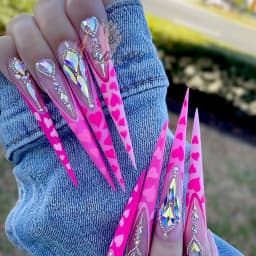5Xl Extreme Long Stiletto Nails Full Cover Nails Artificial Acrylic False Nail Tips Press on Manicure Tool Accessories