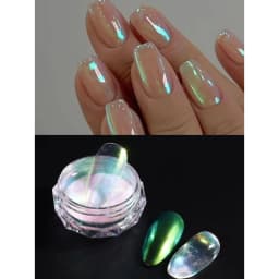 1 G 1 PCS Nail Powder Nail Pigment Holographic Mirrorlridescent Mermaid Rubbing Dust Glitter Gel Polish Manicure Decoration