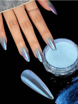 1 G 1 PCS Nail Powder Nail Pigment Holographic Mirrorlridescent Mermaid Rubbing Dust Glitter Gel Polish Manicure Decoration