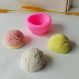Ice Cream Ball Silicone Mold DIY Aromatherapy Candle Gypsum Ornament Silicone Mold