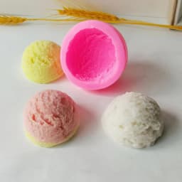 Ice Cream Ball Silicone Mold DIY Aromatherapy Candle Gypsum Ornament Silicone Mold