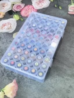 1pc 24/38/48/60/80 Slots Plastic Storage Box, DIY Diamond Painting Beads Charms Jewelry Accessories Organizer Box