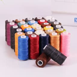 Leather Craft DIY Project 150D Leather Sewing Polyester Flat Wax String Diameter 0.8mm 50 Meters