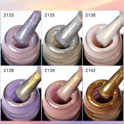 Clou Beaute Iridescent Pearl Effect Glitter Color Gel Nail Polish Auroras UV Gel Varnish Semi Permanent Manicure Thread Shell