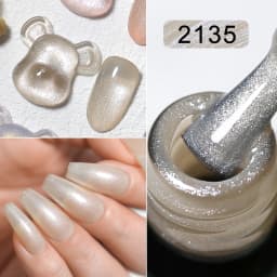 Clou Beaute Iridescent Pearl Effect Glitter Color Gel Nail Polish Auroras UV Gel Varnish Semi Permanent Manicure Thread Shell