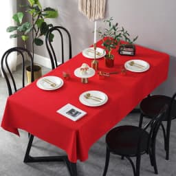Big Red Wedding Tablecloth Tea Table Tablecloth Thickened Fabric Rectangular Festive Party Table Cloth Coffee Table Cover