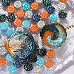 100pcs/bag Aurora Sunflower Mixed Color Sealing Wax Beads, for Wedding Invitations, Envelopes,Wine Gift Packaging